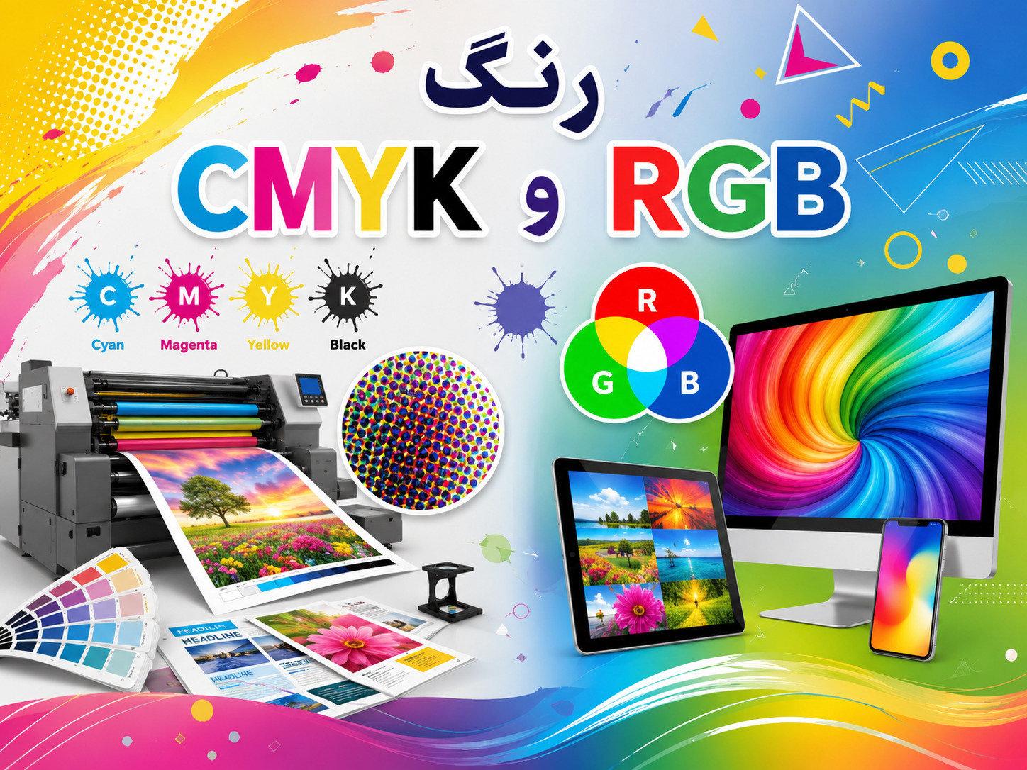 تفاوت رنگ CMYK و RGB